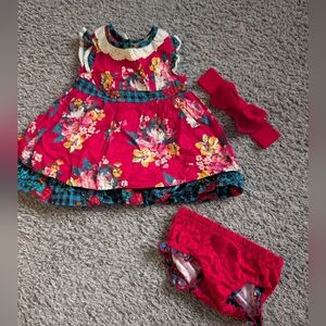 Matilda Jane Red Floral Baby Outfit